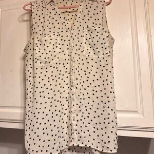 Polka Dot Sleeveless Blouse